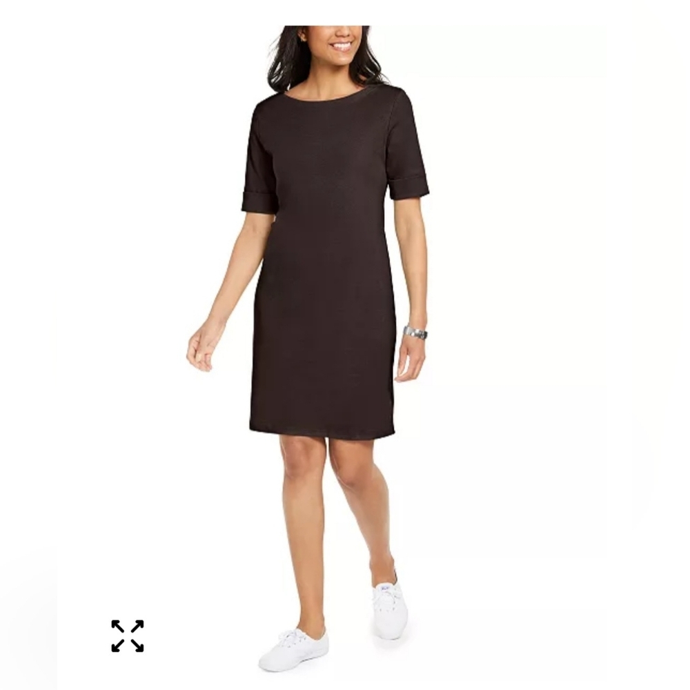 Karen Scott Sport Brown Mini Dress